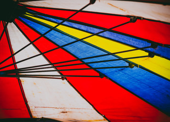 Abstract image, Under the paint canvas umbrella