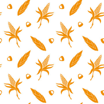 Seamless pattern with corn.