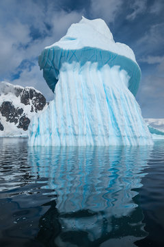 Iceberg with rills in Antarctica
