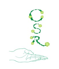 Hand Holding Green Leaves with Corporate Social Responsibility Concepts
