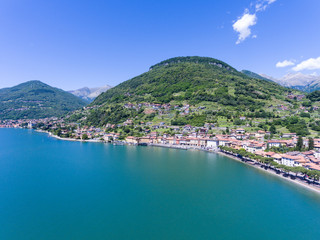 Fototapeta na wymiar Village of Domaso - Como Lake in Italy