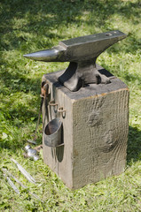 Blacksmith Anvil and Tools
