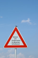 warnschild alkohol-und drogenverbot