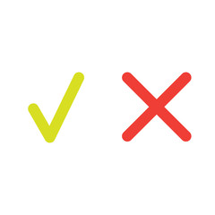 line green check mark or check box icons set