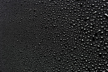 water drops on black background.