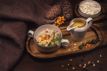 oatmeal with sea buckthorn