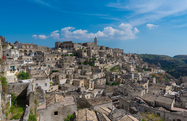 Obraz premium Matera (Basilicata) - The wonderful stone city of southern Italy, a tourist attraction for the famous 
