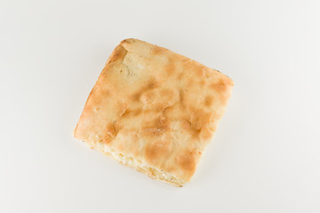 piece of khachapuri with cheese