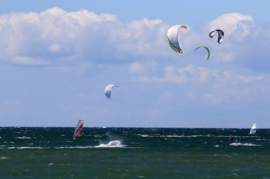 Kitesurfer auf der Ostsee