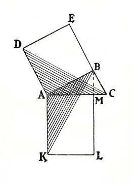 Euclid's proof of Pythagorean theorem 
