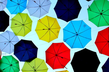 Sky full of umbrellas