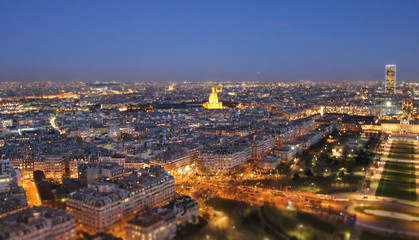 Fototapeta na wymiar Paris vu du ciel