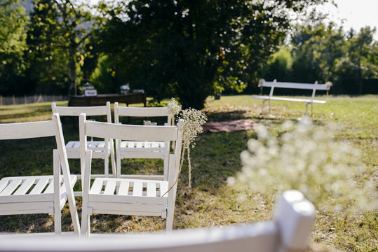 Chairs in garden
