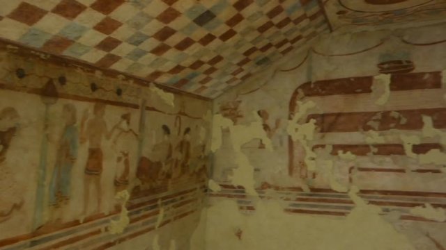 ancient Etruscan Tomb interior