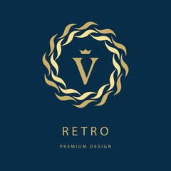 Modern logo design. Geometric initial monogram template. Letter emblem V. Mark of distinction. Universal business sign for brand name, company, business card, badge. Vector illustration