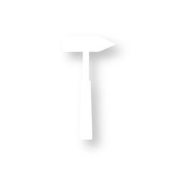 Icon mit Schatten - Hammer