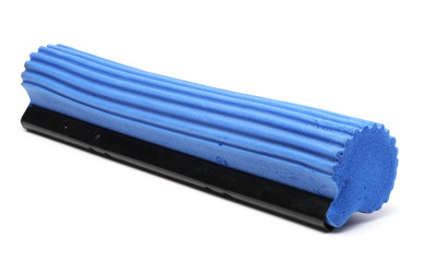 blue sponge for mop isolated on white background