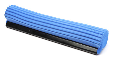 blue sponge for mop isolated on white background