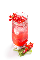 Fresh red current detox summer drink