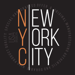 New York, Brooklyn modern typography for t-shirt print. T-shirt graphics