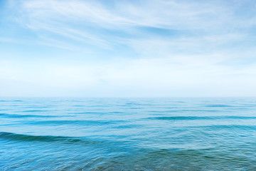 Fototapeta na wymiar Blue sea water with waves