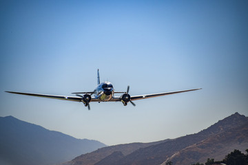 DC-3 type of Aircraft on approach for landing