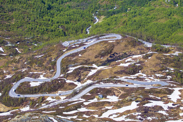 Road to Dalsnibba peak. Geiranger, Norway.