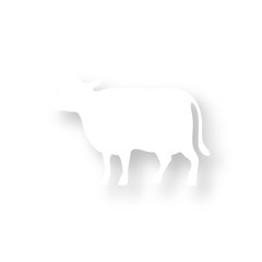 Icon mit Schatten - Kuh