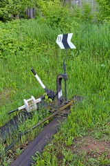 vintage device for the transfer rail with your hands