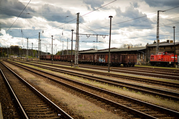 Fototapeta na wymiar railways for industrial trains