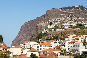 Fototapeta na wymiar Camara de Lobos - traditional fishing village, situated five kilometres from Funchal on Madeira. Portugal