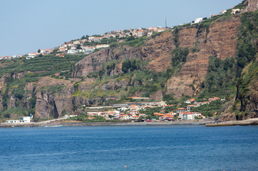 Fototapeta premium Vew of the coastline in Ribeira Brava on Madeira Island. Portugal