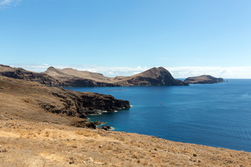 Beautiful landscape at the Ponta de Sao Lourenco, the eastern part of Madeira, Portugal