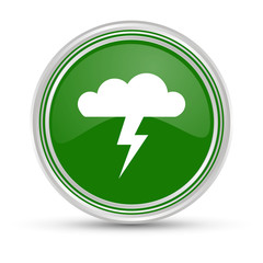 Grüner Button - Gewitterwolke