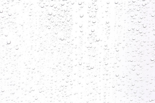 Abstract water droplets isolated background with white background.