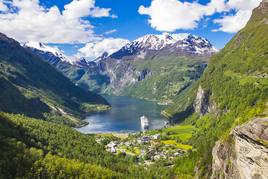 Geiranger fjord. Norway