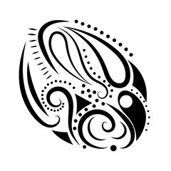 Vector stylish bean coffee