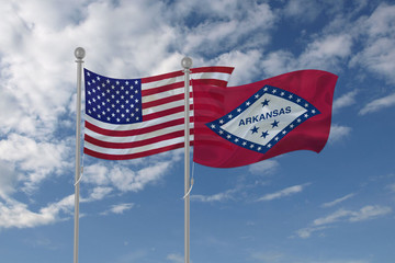 flag waving in the sky