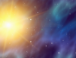energy flash in space background