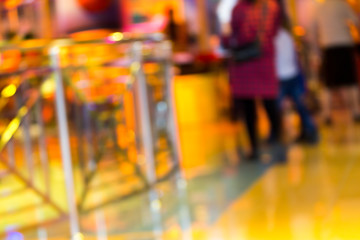 Bokeh in the shop as a background