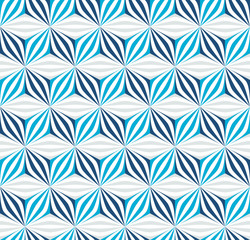 Bright seamless pattern of geometric shapes. Color creates the volume elements.
