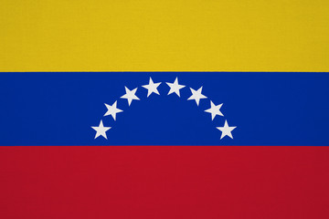 Venezuela flag with fabric texture