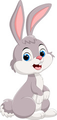 Naklejka premium Cute little bunny cartoon