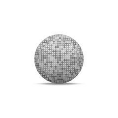 Realistic Ball Shape with Circles Pattern
