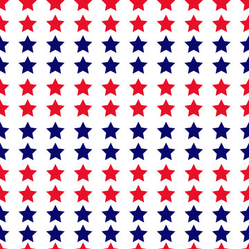 independence day seamless pattern with stars
