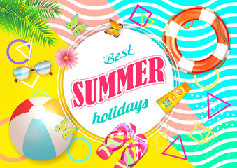 Summer Holidays Background Vector.