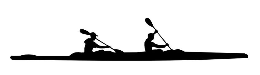 Silhouette Paddelboot