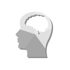 Icon - Gesicht mit Gehirn seitlich