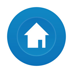 Runder 3D Button - Hütte