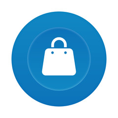 Runder 3D Button - Tasche - Warenkorb